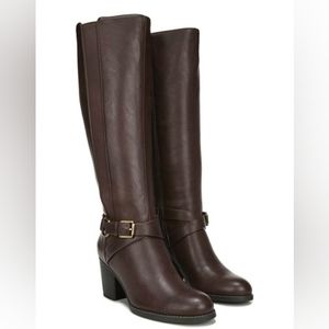 SOUL Naturalizer Timber Knee High Boots Wide Calf Size 8 Dark Brown